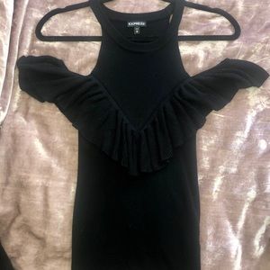 Express Halter Top Off the Shoulder Top